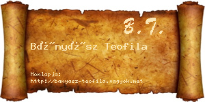 Bányász Teofila névjegykártya